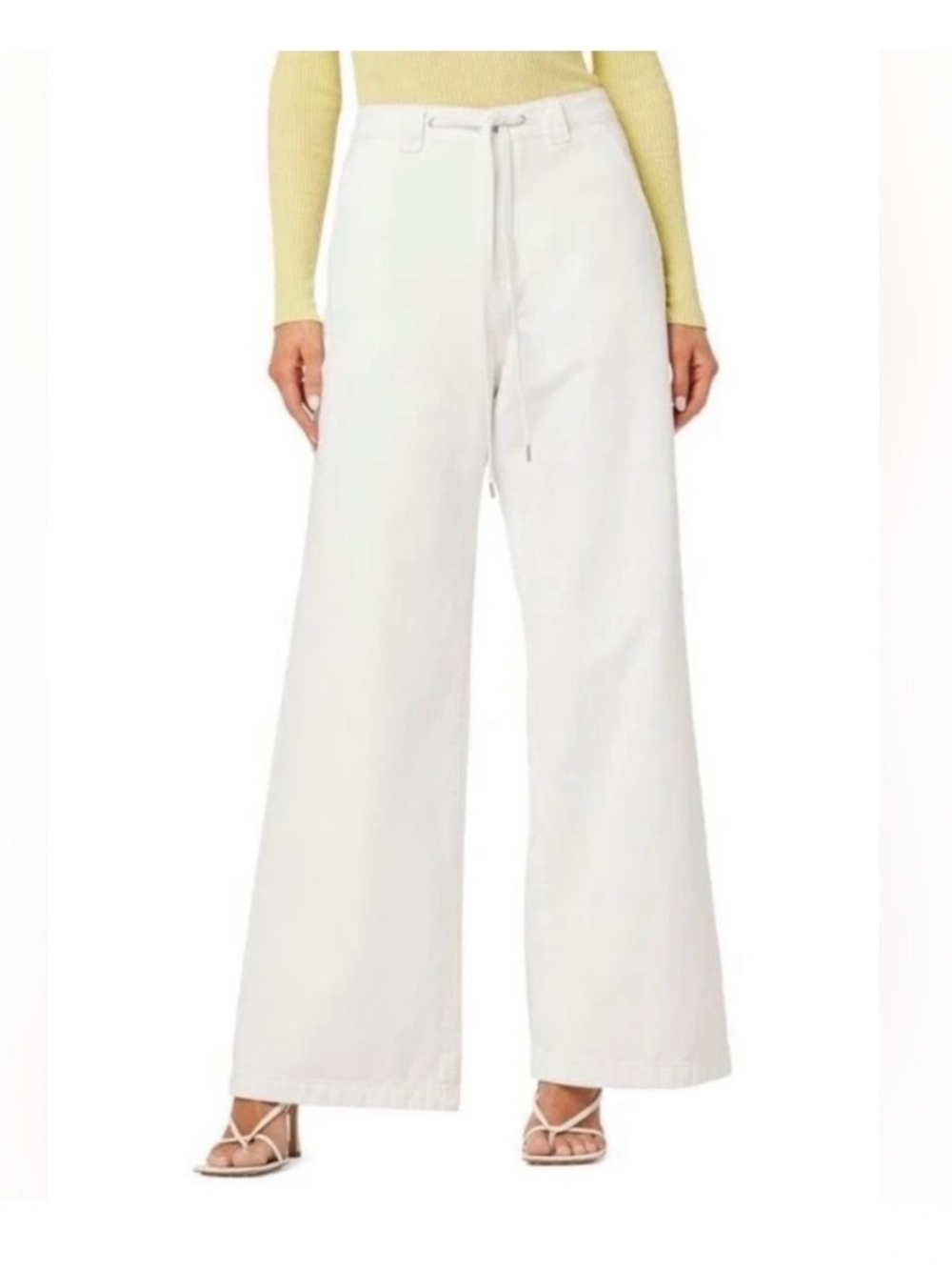 Hudson NWOT Linen Blend Drawstring Pants White Size 30
